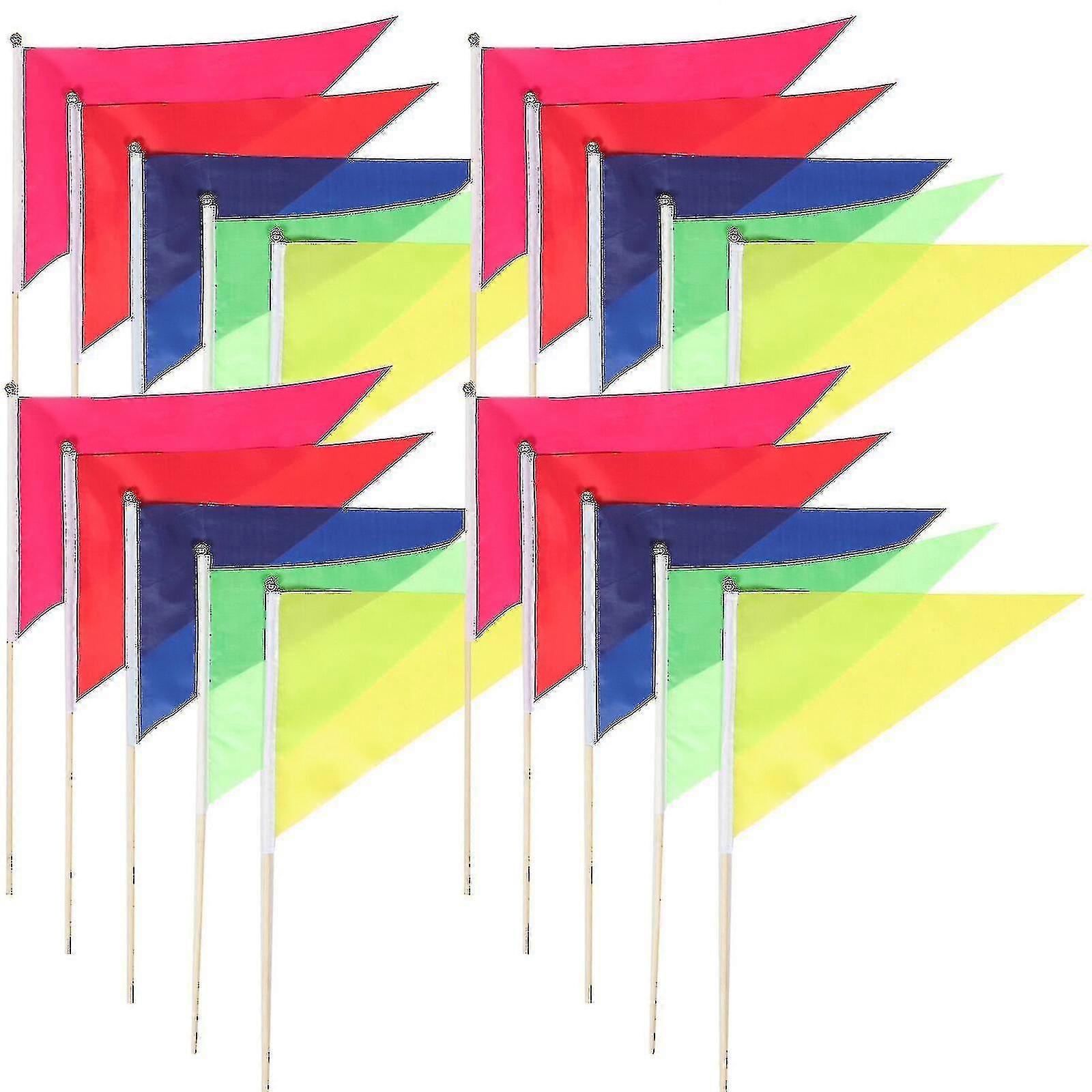 KINCJON 20 Pcs Banner Flags Red Marking Flags Surveyor Flags Boundary Flags Marker Flags Locate Flags