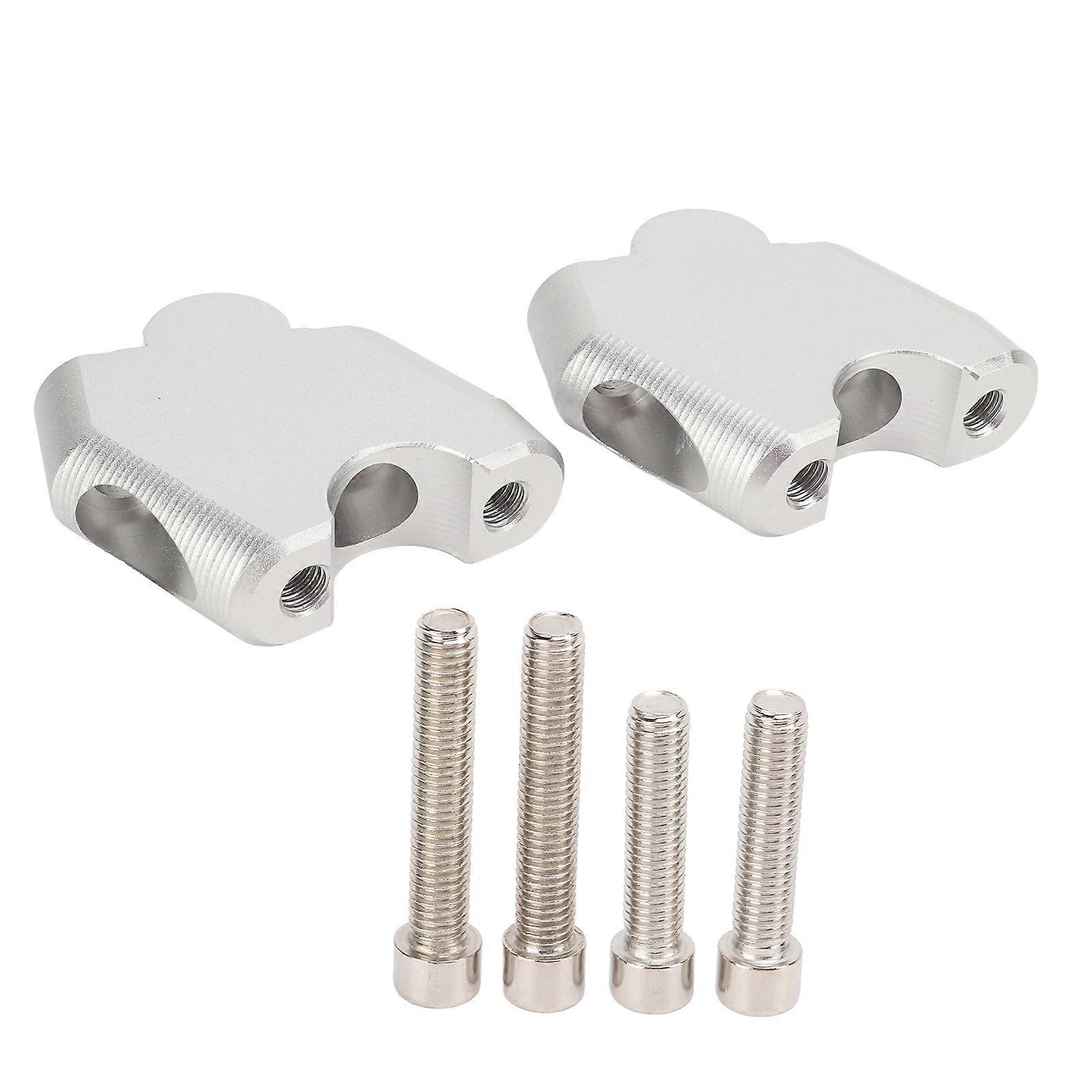 2PCS Handlebar Riser Clamp Aluminum Alloy Replacement for CB500F CB500X 20132017Silver E2U712