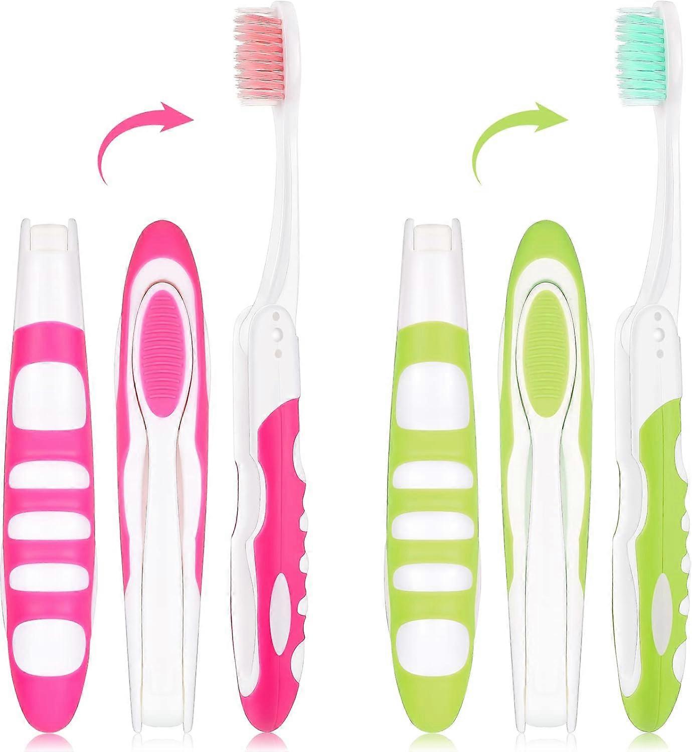 2er-Pack Tragbare Zahnbürste mit weichen Borsten Reisen Faltbare Zahnbürste Camping-Zahnbürste Faltbare Zahnbürste mit weichen Borsten