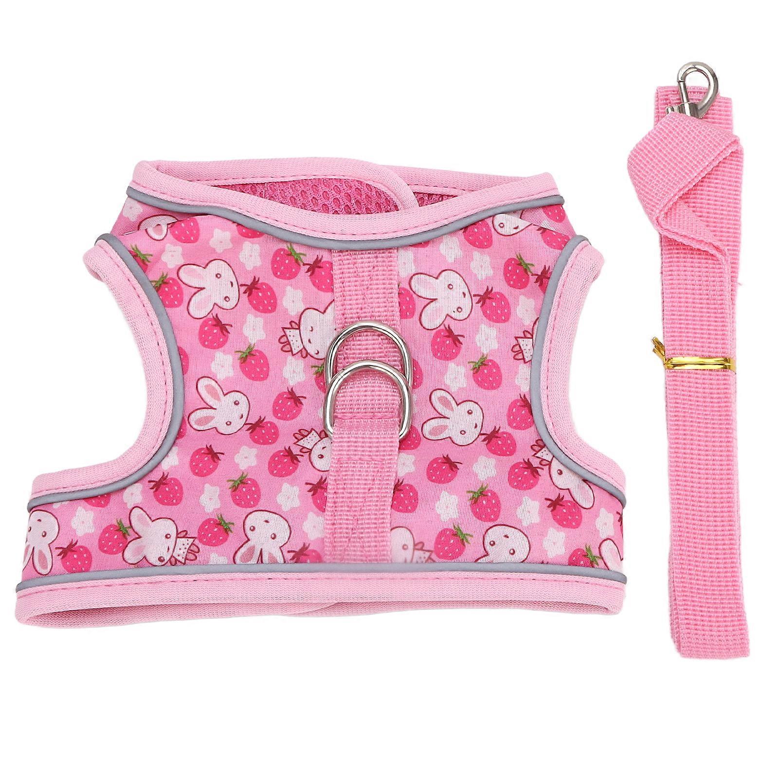 Reflective Adjustable Pet Vest with Rope Hook&amp;Loop Design Chest Protector Bowknot Cat Vest(S )