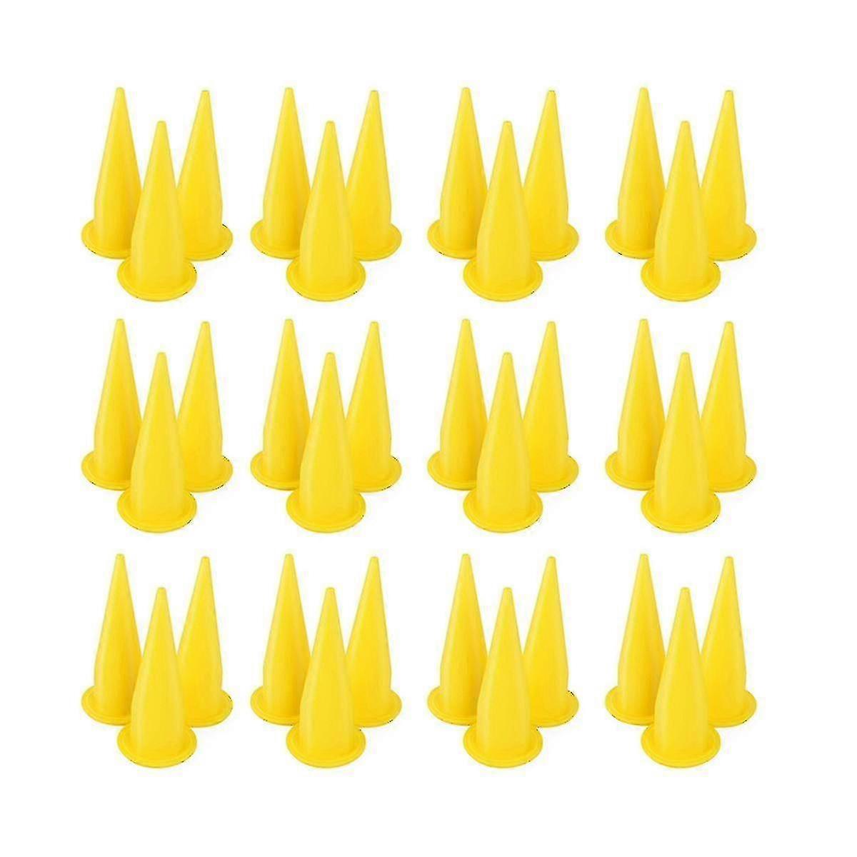 50pcs Yellow Cone Nozzle For Bulk Caulk Tools For Caulking Nozzle Applicator Replacement