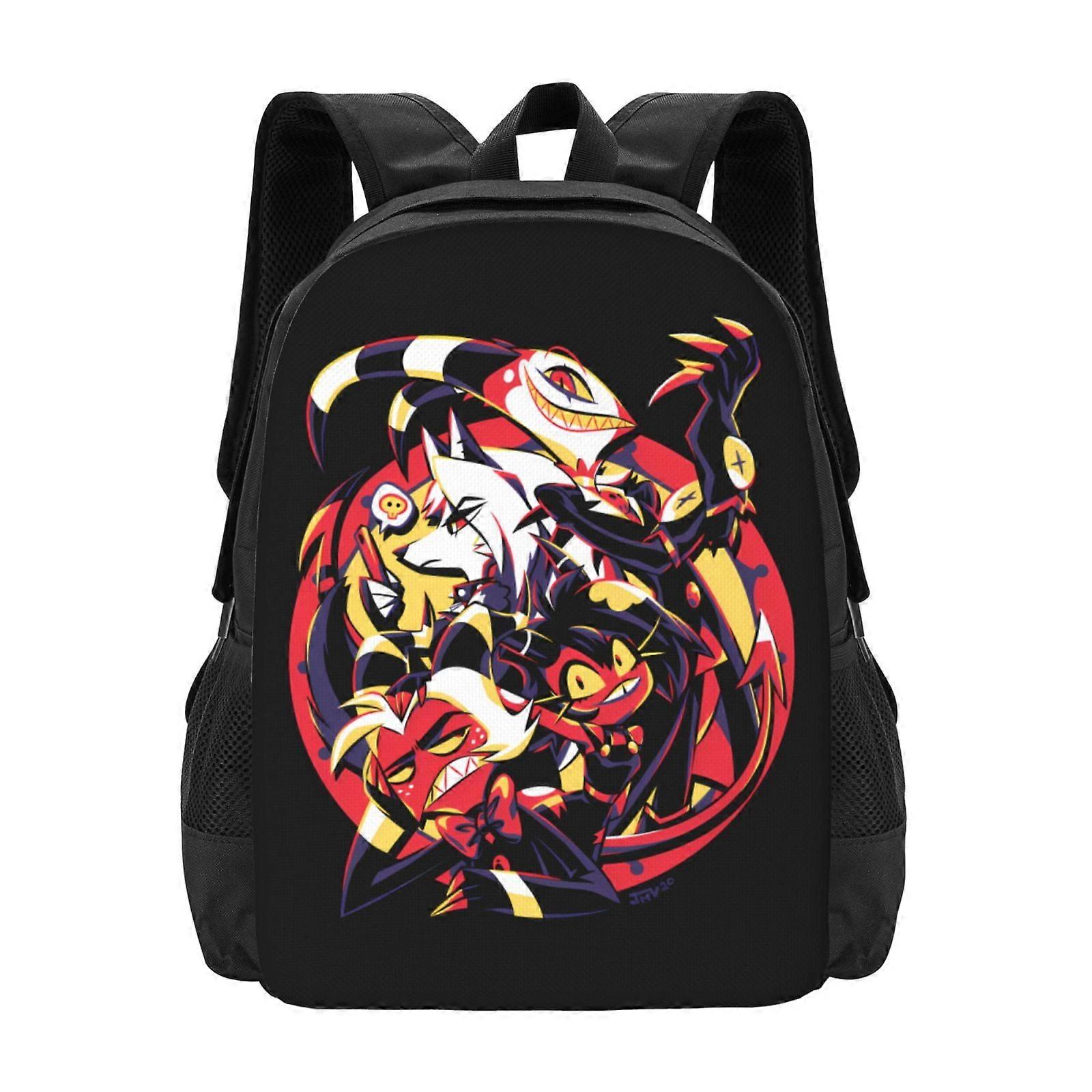 HELLUVA BOSS CANVAS Backpack USB Charge Travel Laptop Bags School Bags