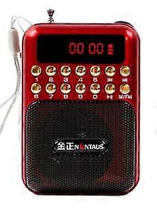 Pocket Radio FM Radio Mini Portable Rechargeable Radio Receiver Speaker Support USB TF Card Music MP3 Player