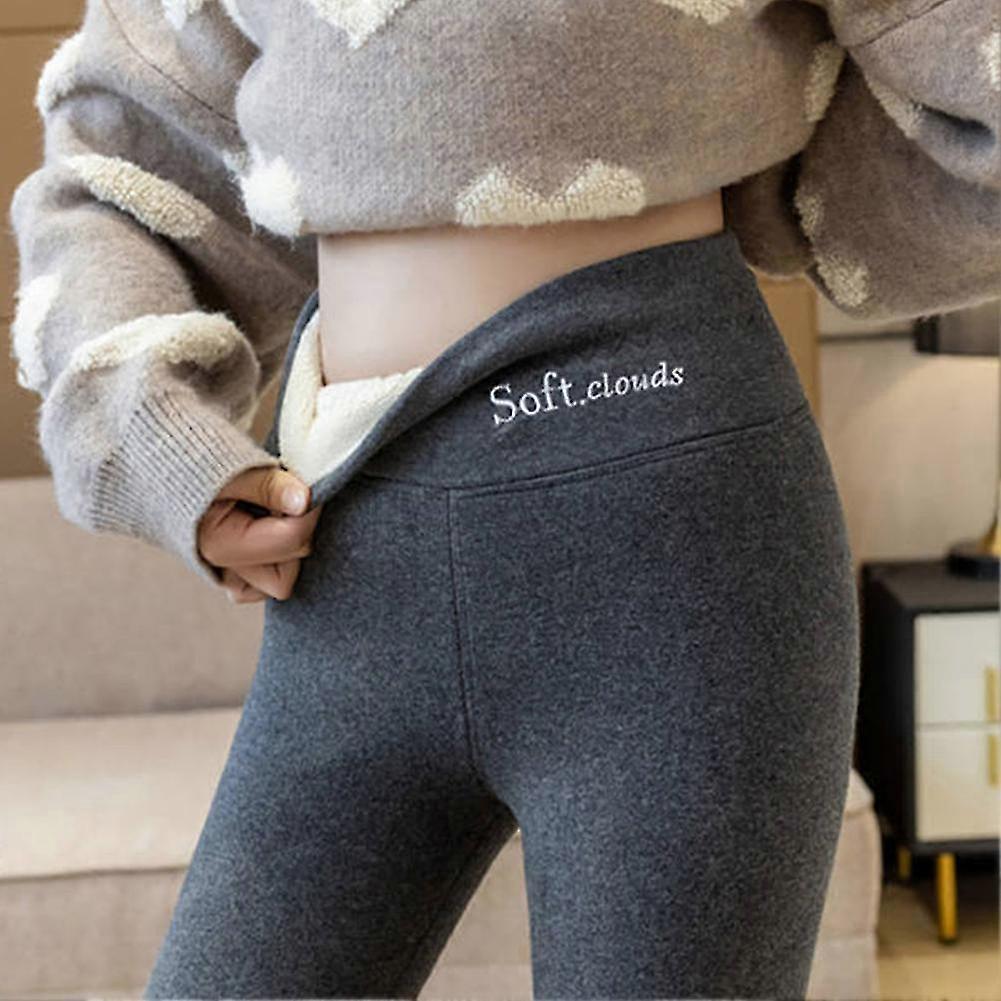 Kvinder Vinter Sherpa Fleece Foret Leggings Termiske Varme Bukser Elastisk Tyk