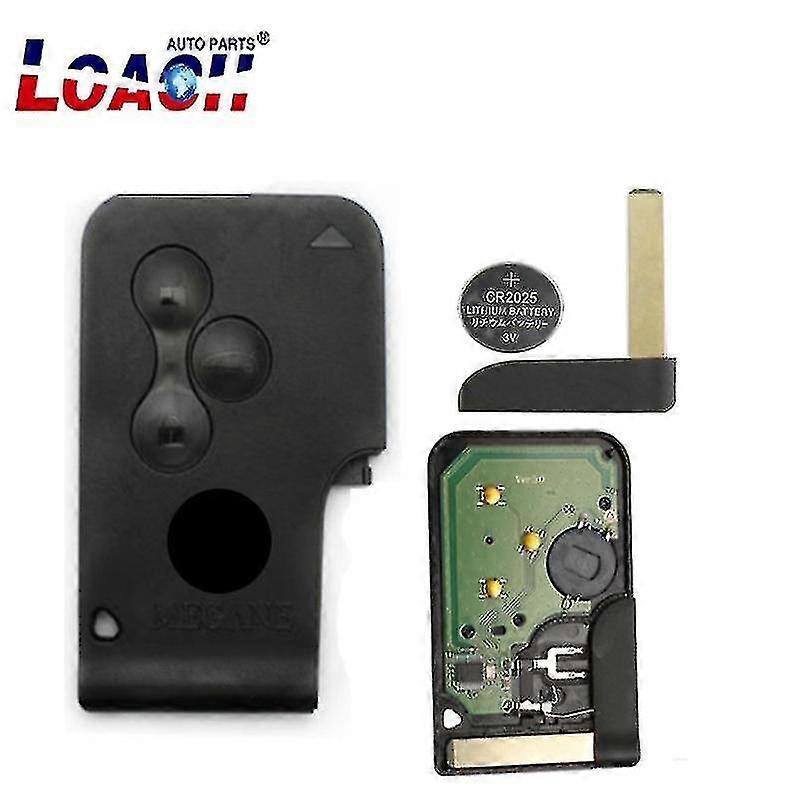 2024 Emergency Smart Remote Car Key 3 Buttons 433mhz Id46 Pcf7947 Chip For Renault Megane 2 Scenic Card Ii With Small Key