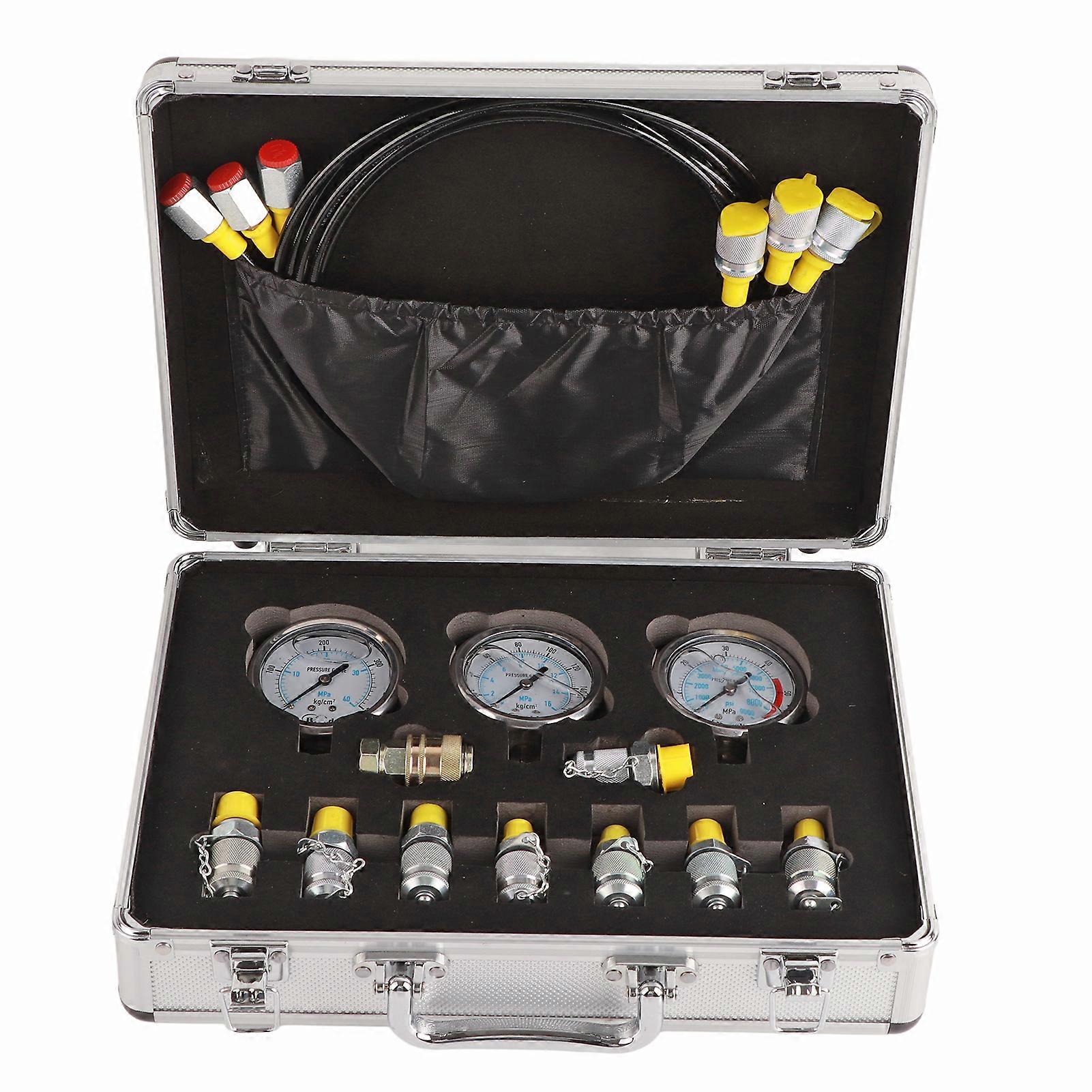 Portable Hydraulic Pressure Test Kit Hydraulic Equipment Tester Pressure Testing Tool