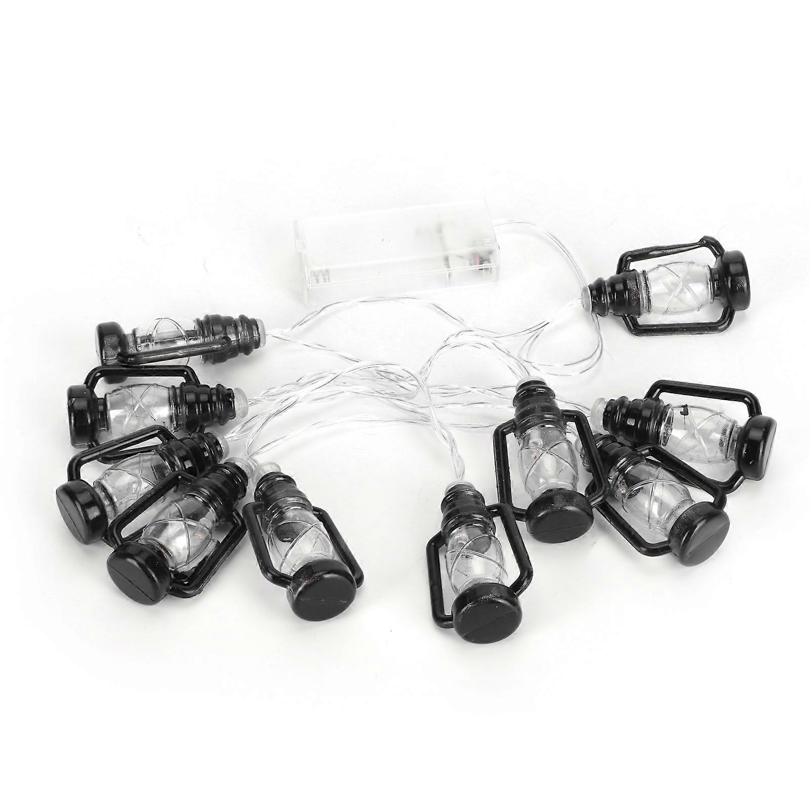 Plastic Kerosene Lamp Shape Decorative Light String Ramadan Muslim Decorative Lights for Festival1.5m 10LED