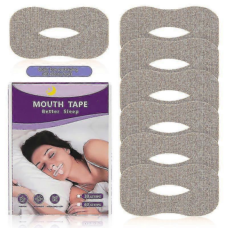شريط فم على شكل O للنوم ، شريط فم مضاد للشخير 30 قطعة للنوم ، شريط فم مضاد للشخير للتنفس الفموي