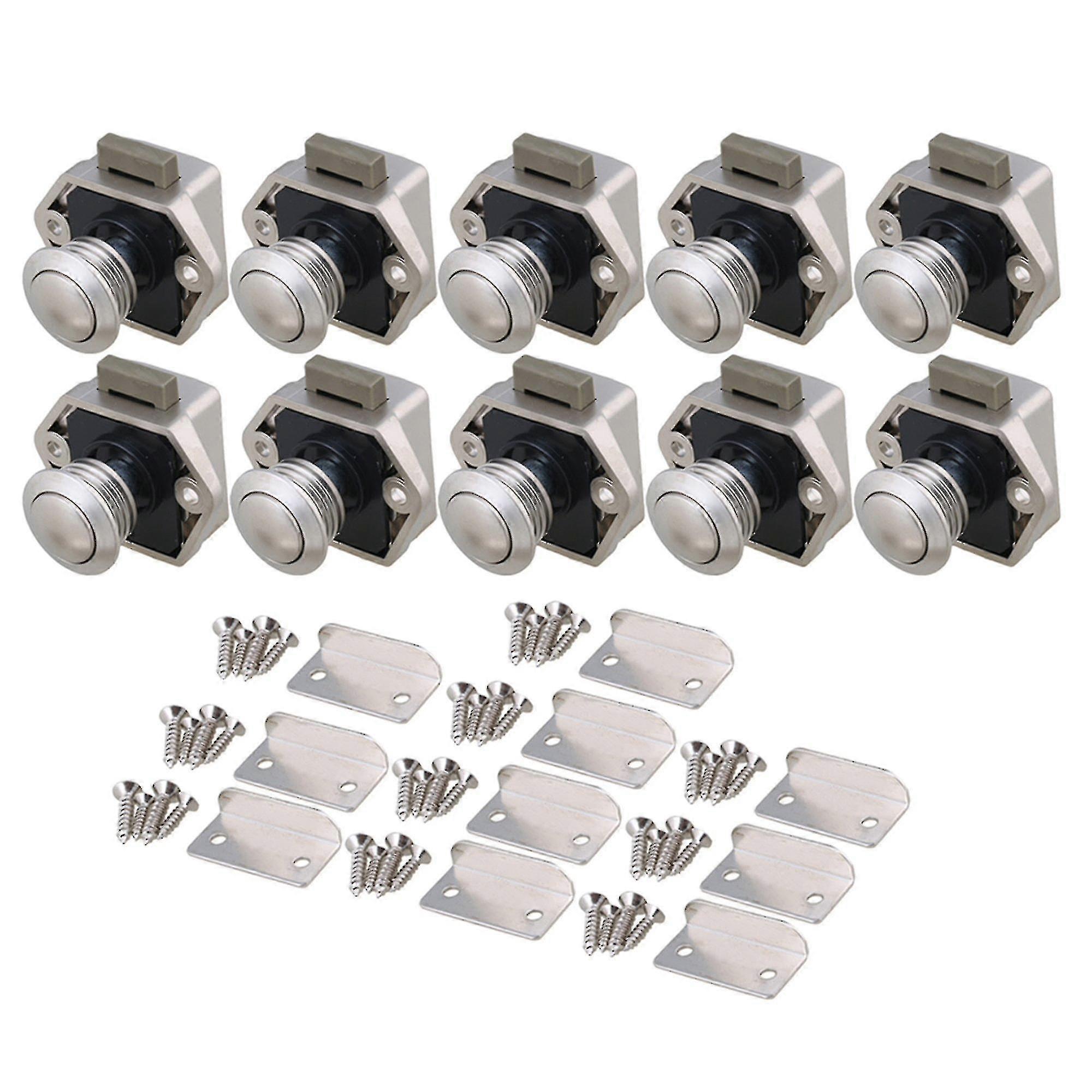 Push Button Cabinet Latch For Rv Camper Motorhome Caravan Doors10pcs