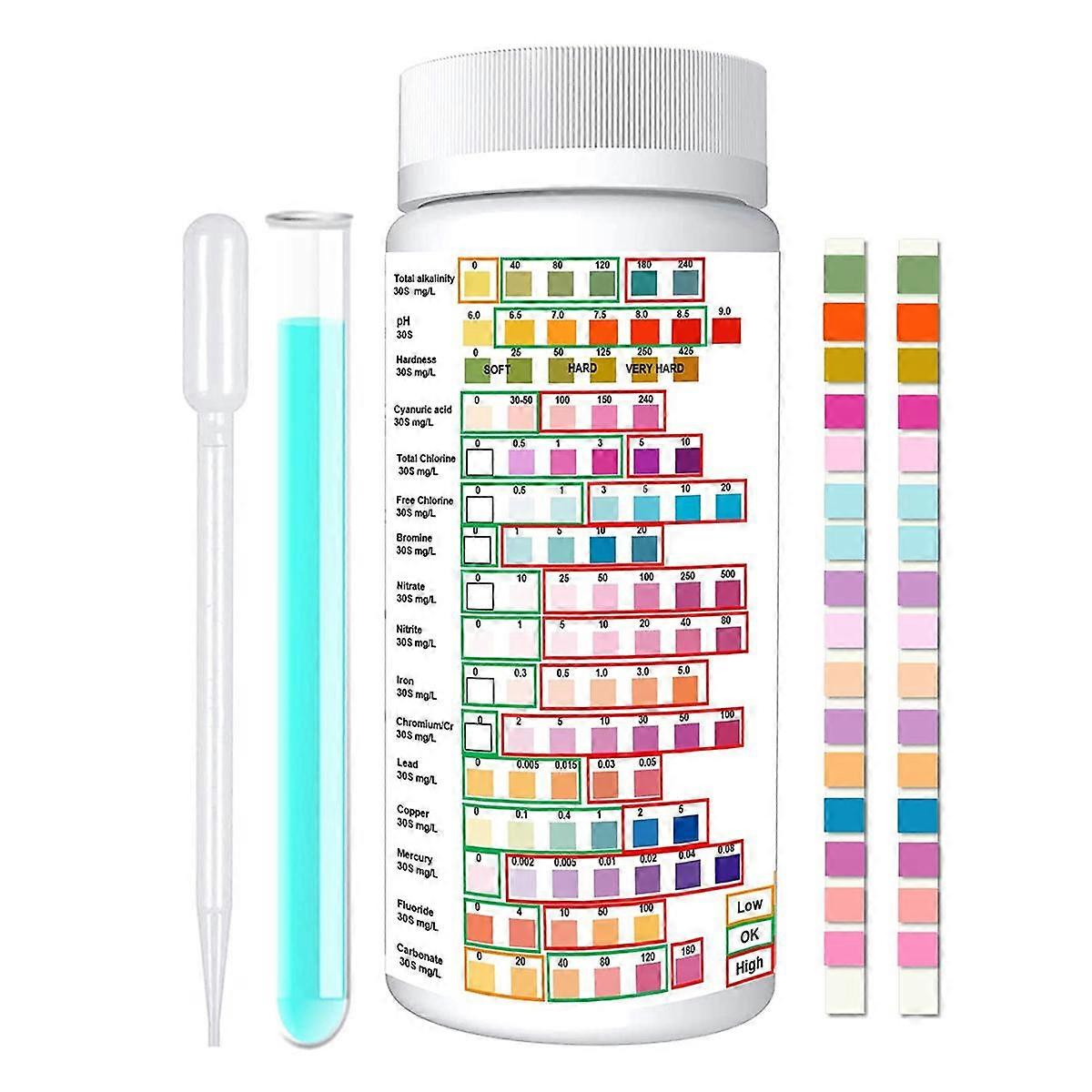 16 in 1 Water Testing Kits for Drinking Water- Home Water Test Kit,Water Quality Measurement Kits (