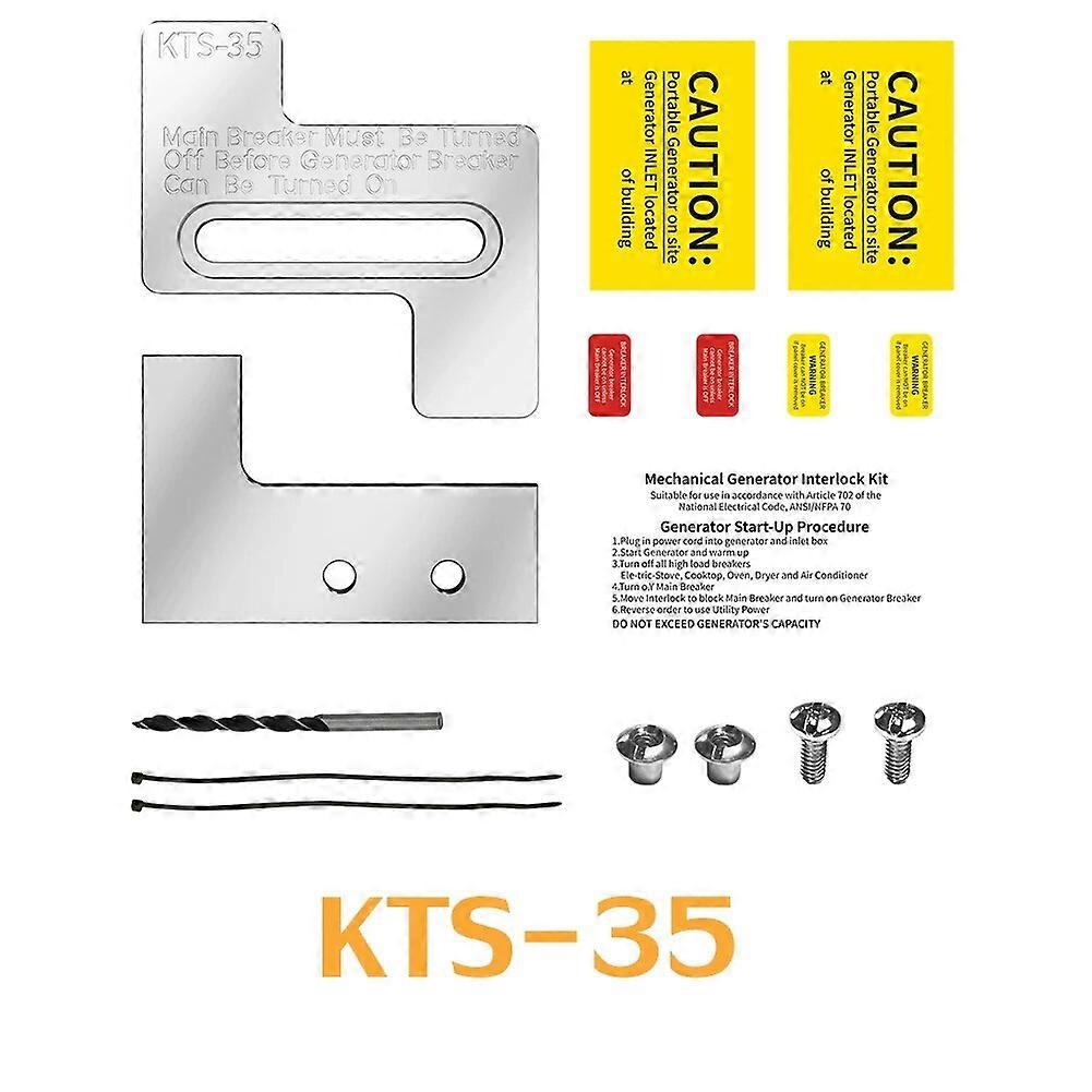 KTS-35 Generator Interlock Kit For Challenger 200 Amp Panel For Westinghouse 200 Amp Panel