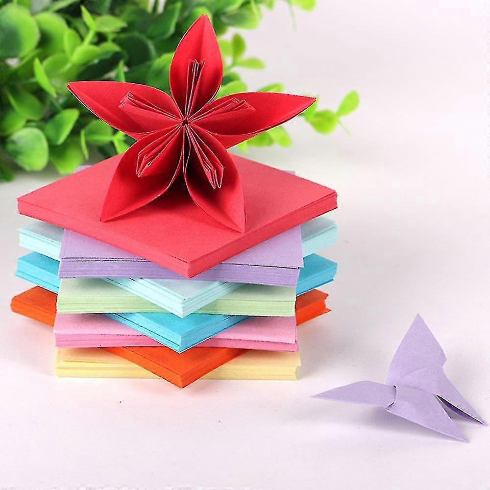 Origami Paper Kit, 3 Pack/300 Sheets Sided Origami Paper, For Beginner Training And School Craft Lessons Random Color