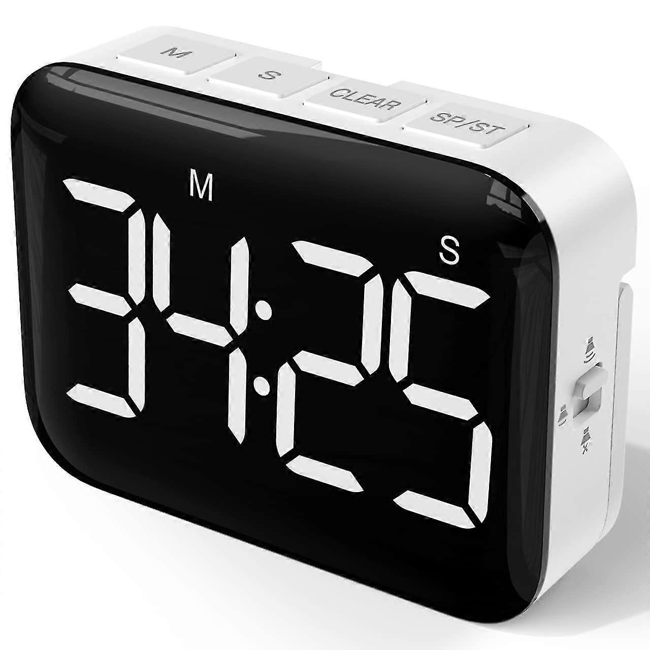 Digital Kitchen Timer For Cooking: Magnetic Countdown Timer With Large Led Display, Adjustable Volume