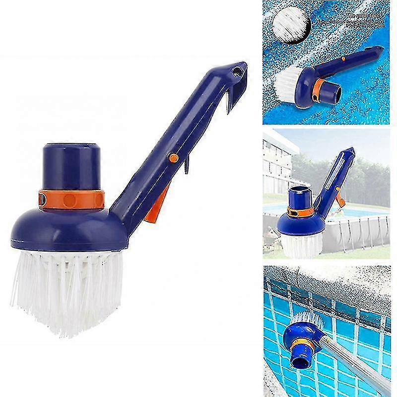 Swimming Pool Corner Vacuum Brush Best For Above Ground Inground Swimming Pools Spas Hot Tubs Fine,1pcs,blue