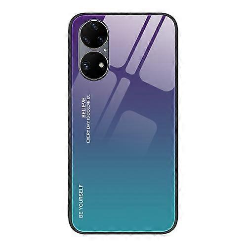 For Huawei P50 Pro Gradient Color Glass Case
