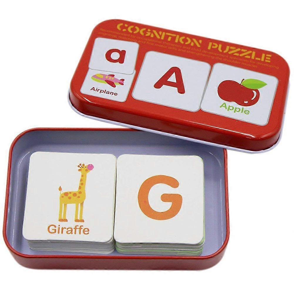 Anti-Tear Flash Cards Learning Alphabet Puzzle Cards, Matching Puzzle Cognitive Early Educational L