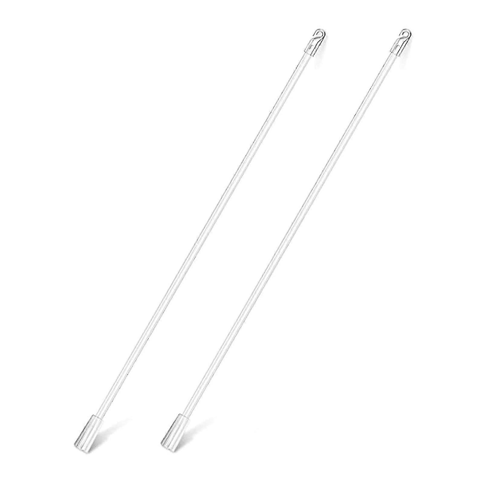 2pcs Transparent Pulling Rod Vertical Blind Wand Window With Hook Grip Frame