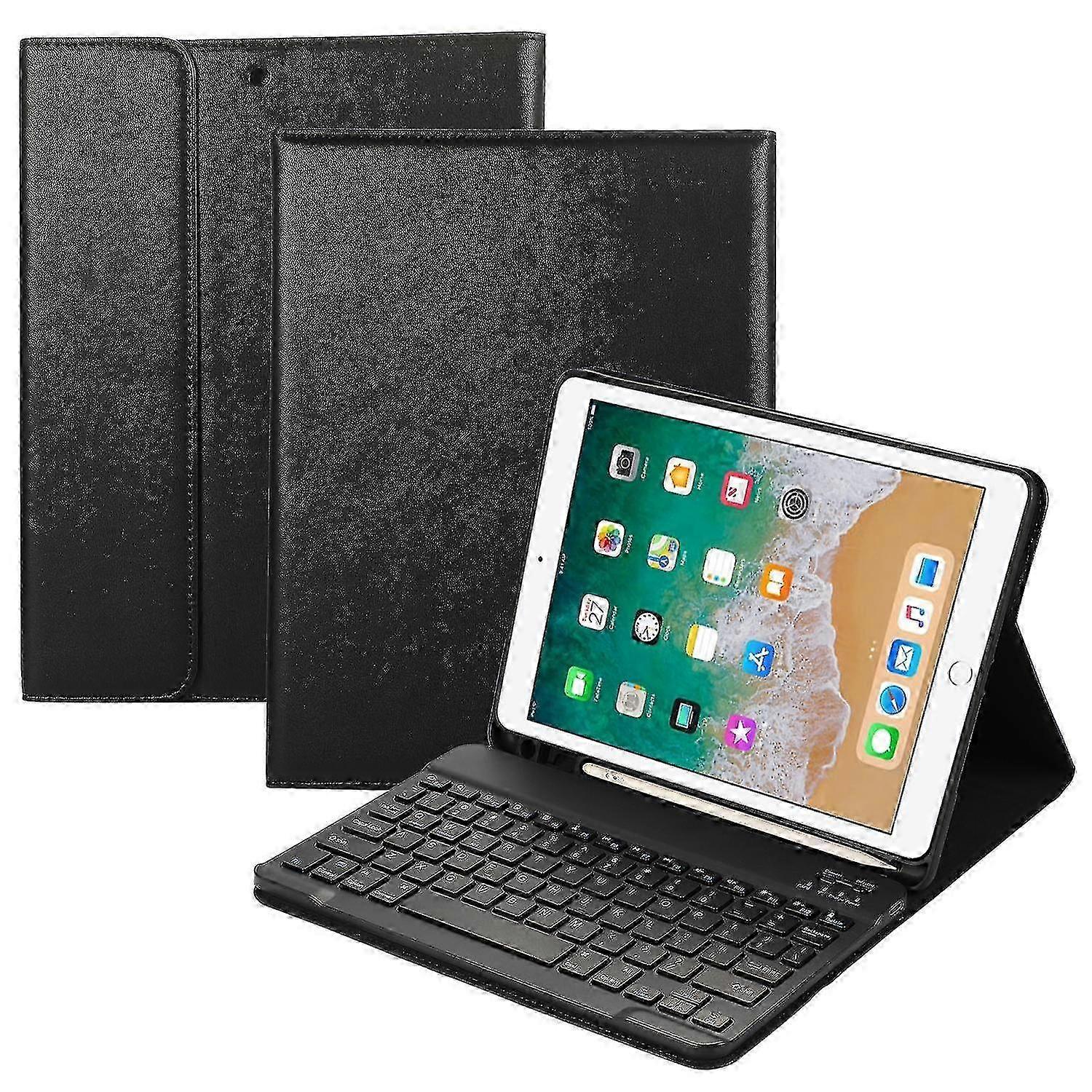 Para iPad Air (2013)Air 29,7 polegadas (2017)(2018) Bluetooth Teclado Capa de Couro Suporte com Slot para Caneta