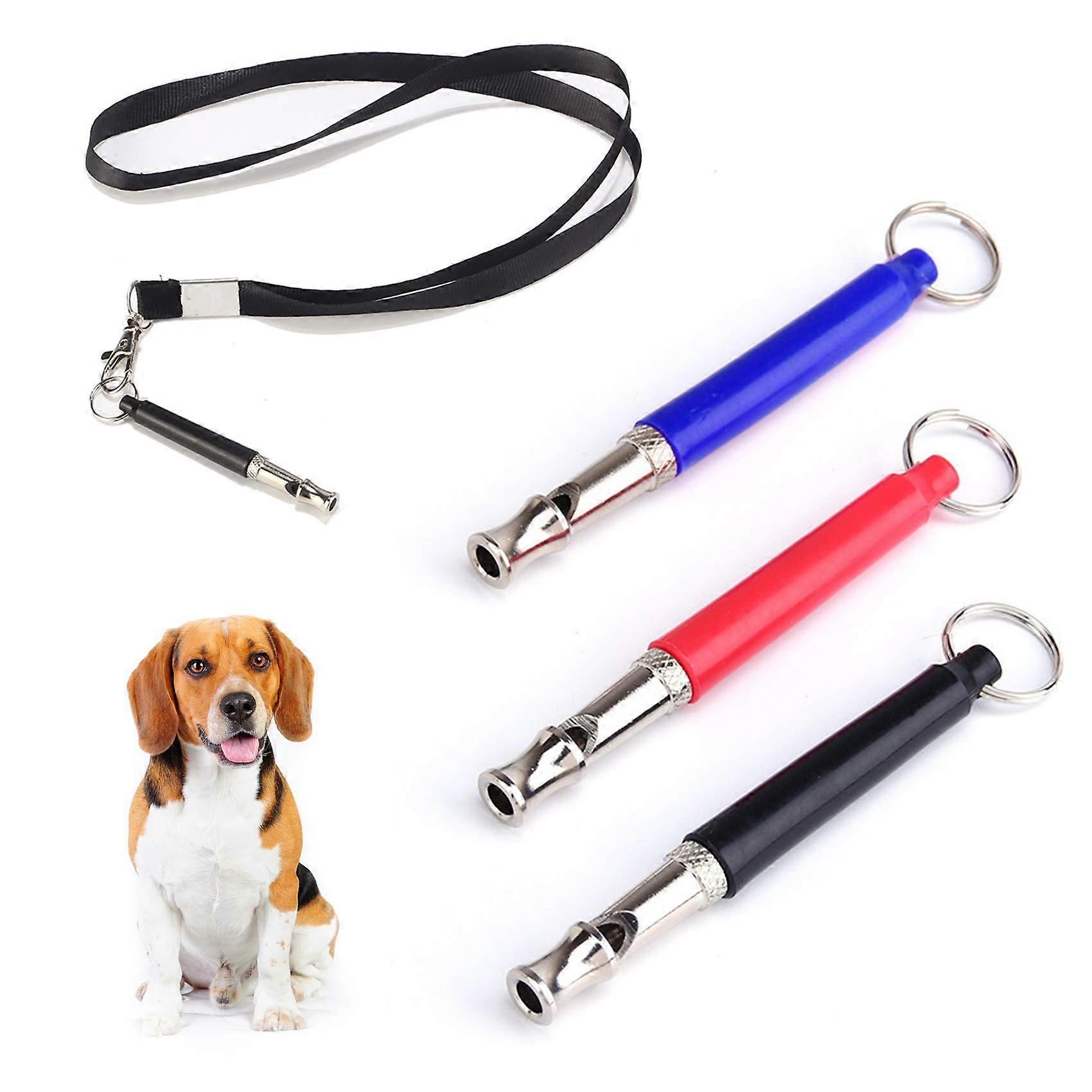 Dog Whistles, Pack-3 Training Whistles for Recall to Stop Barking Silent Deterrent Device, Adjustable Ultrasonic