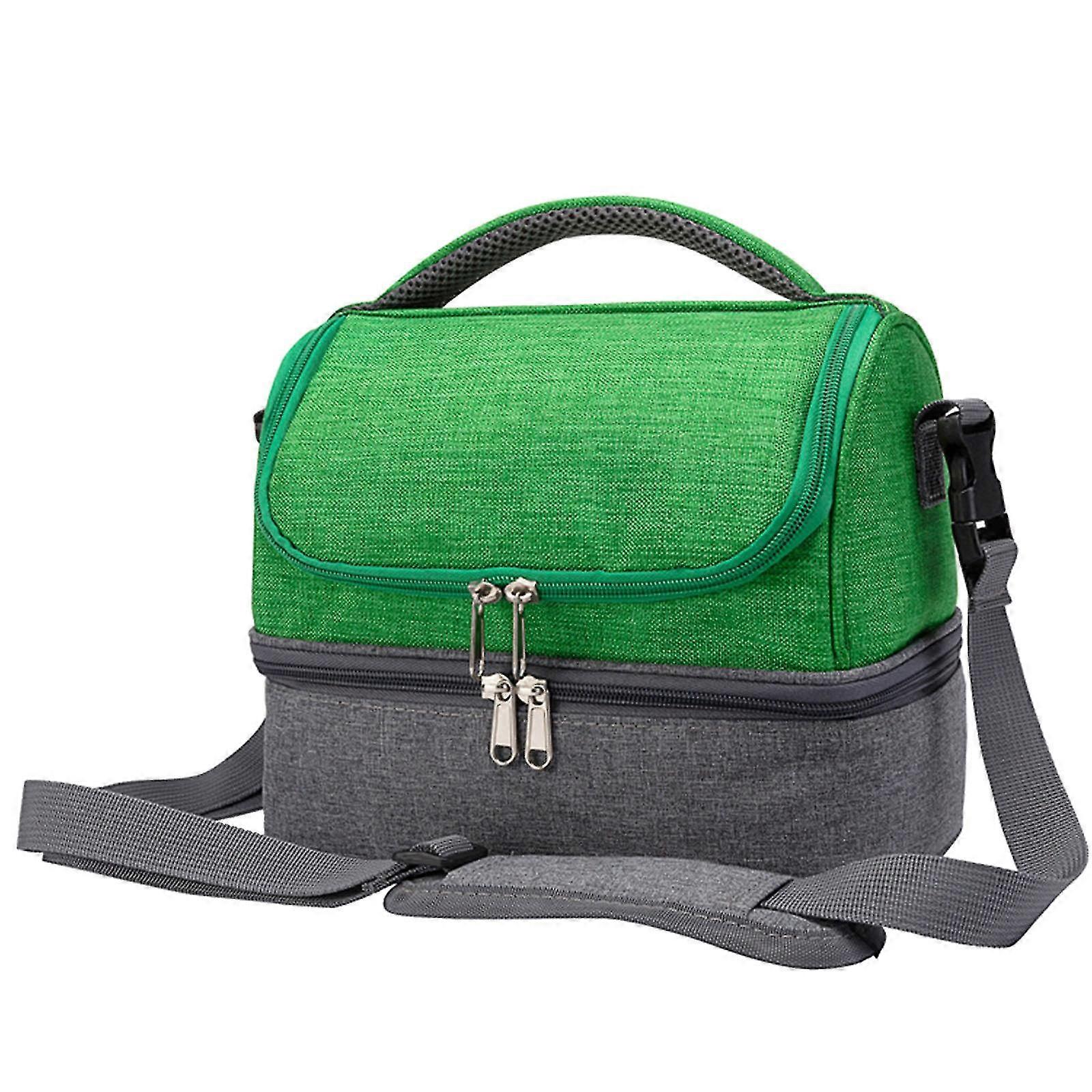 Large Portable Cooler Lunch Box With Adjustable Shoulder Strap