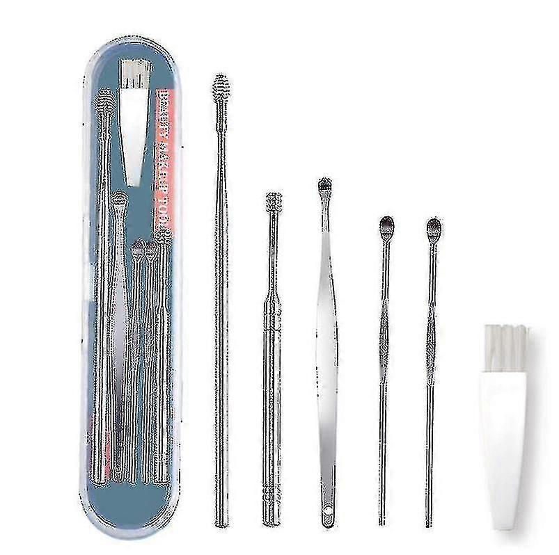 6 Pcs Ear Pick Earwax Removal Kit, Ear Cleansing Tool Set