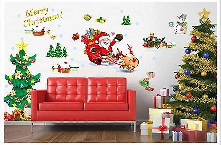 1set Christmas Wall Decals Merry Xmas  Sticker