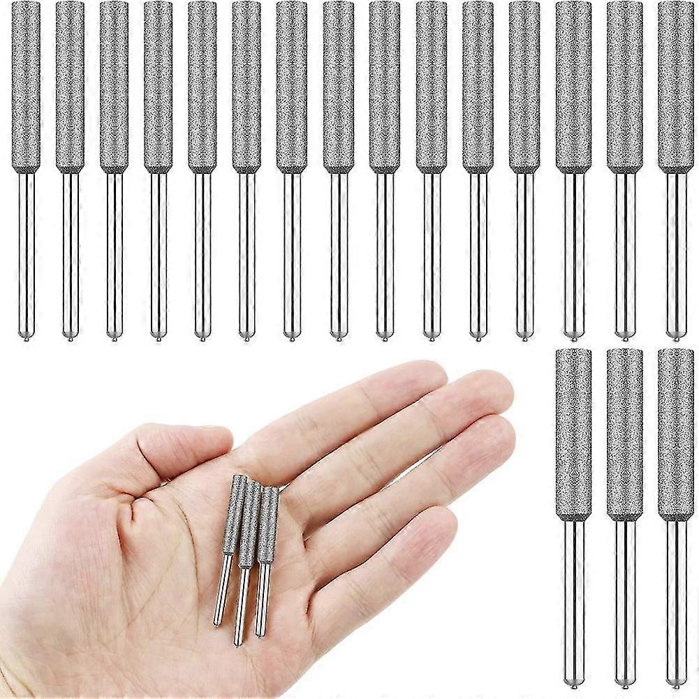 18pcs Chainsaw Sharpener Hardness Diamond-titanium Plated Burr Stone File,polishing Grinding Tool F