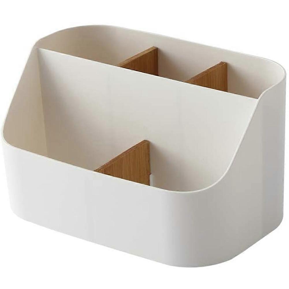 Desk Organizer Remote Control Holder Makeup Caddy Box for Home & Office