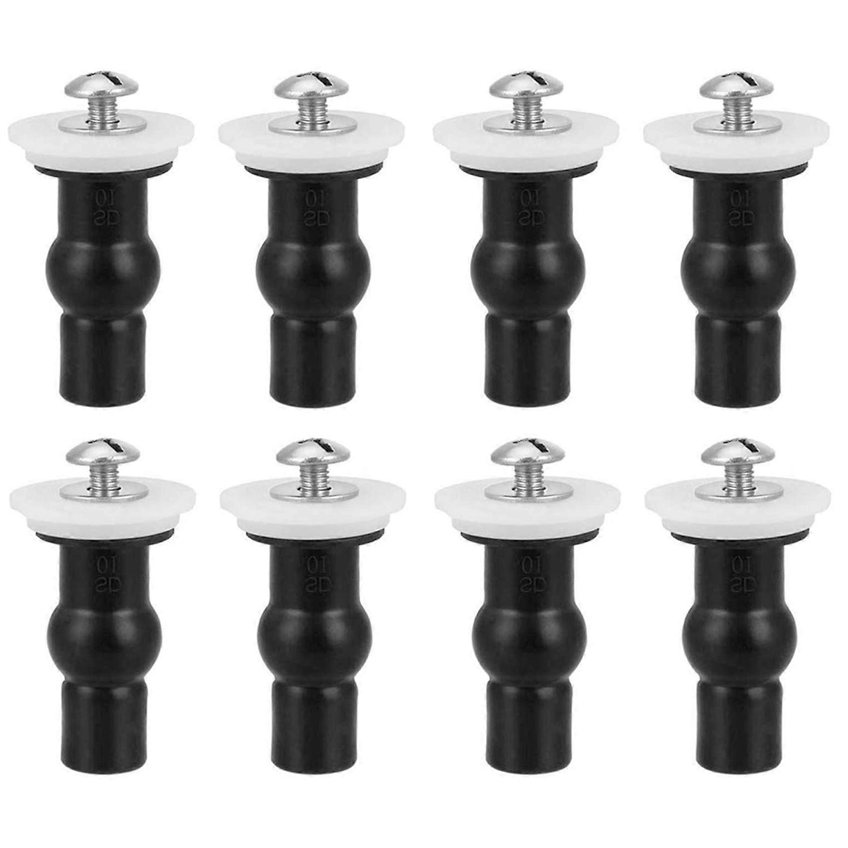 8 Pack Toilet Screws Toilet Hinges Bolt Expanding Rubber Top Nuts Screw Fixings Fix WC Blind Hole F