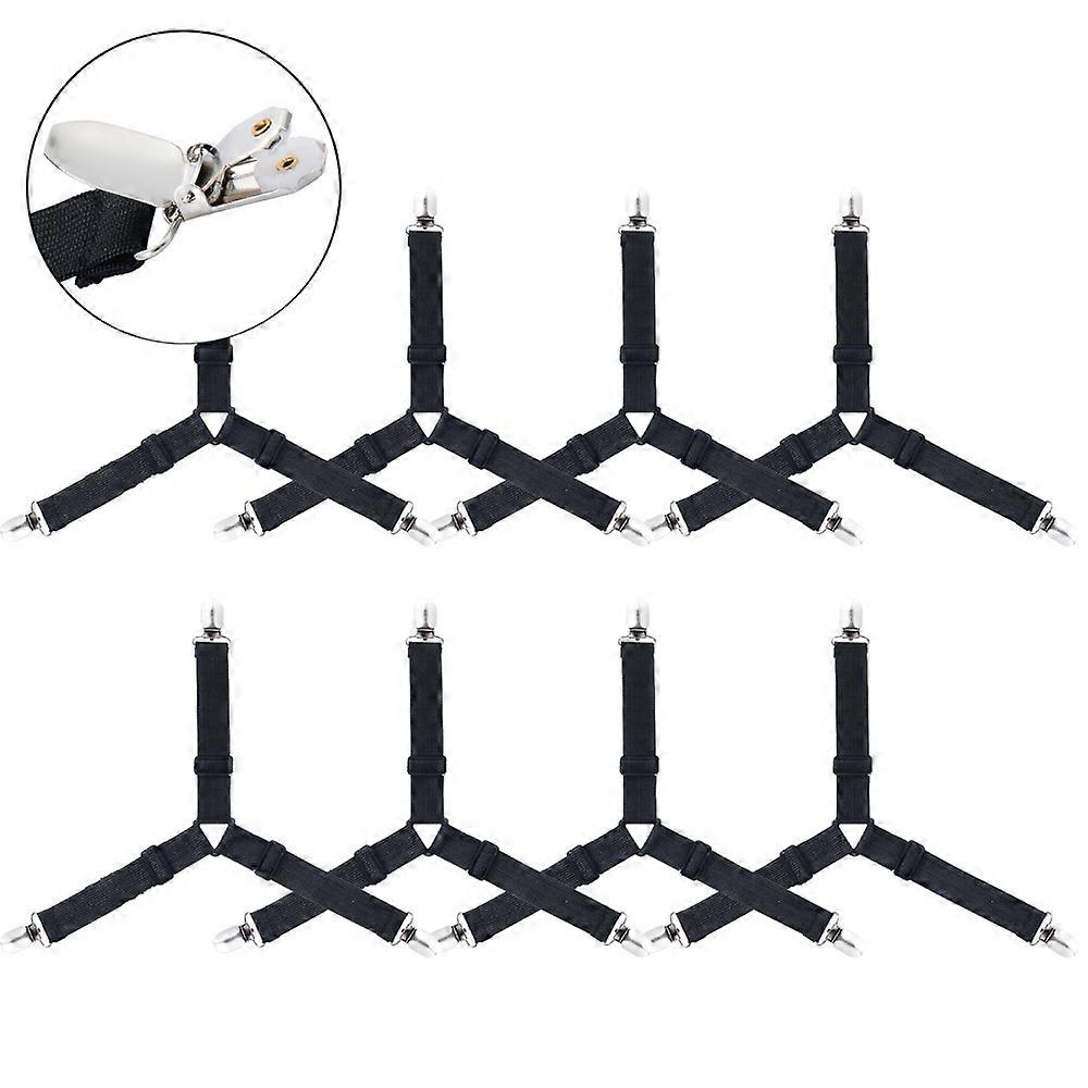 Bed Sheet Fasteners, 8 PCS Adjustable Holder Straps Clip
