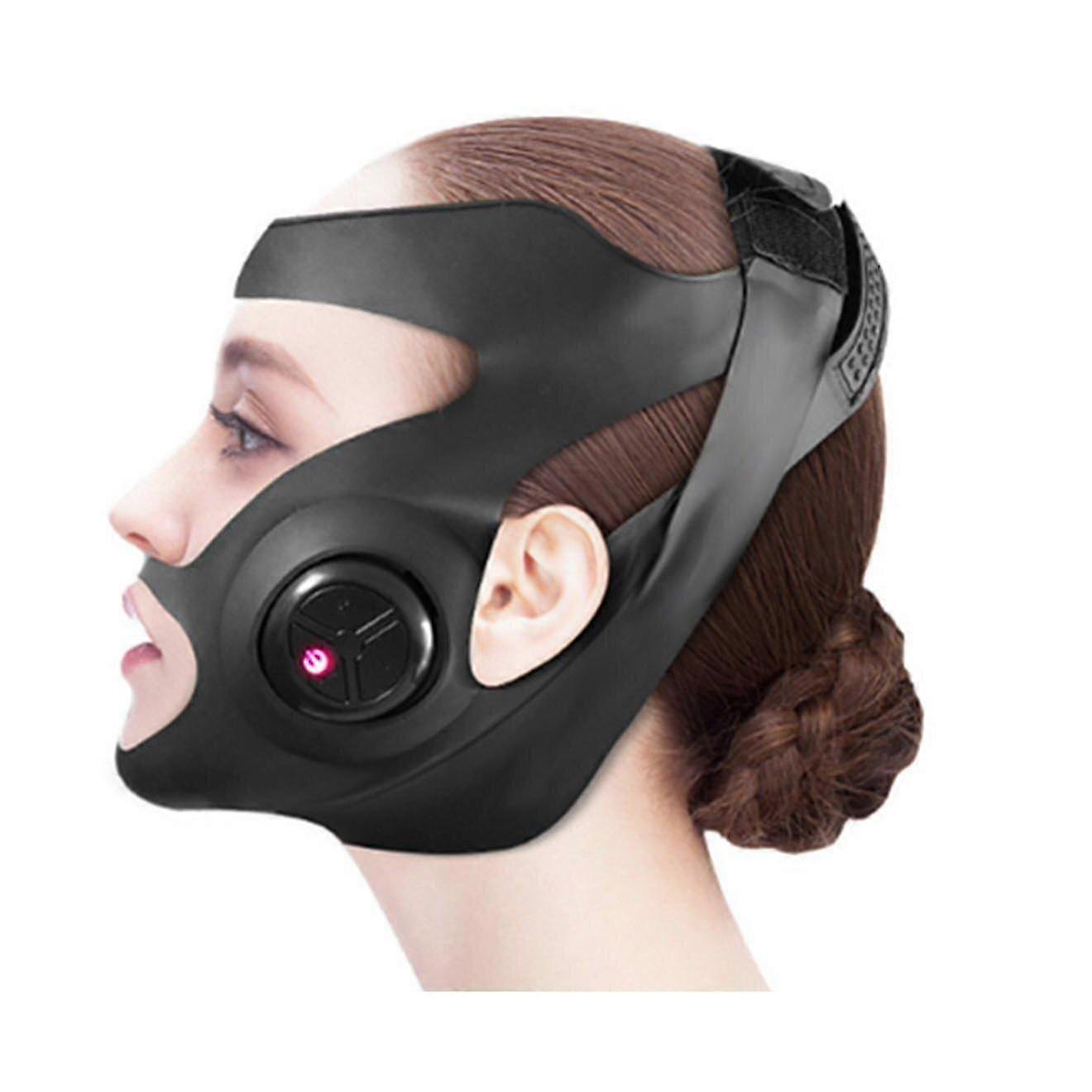 Maschera facciale in plastica per il lifting del viso con bendaggio facciale a microcorrente con massaggio facciale