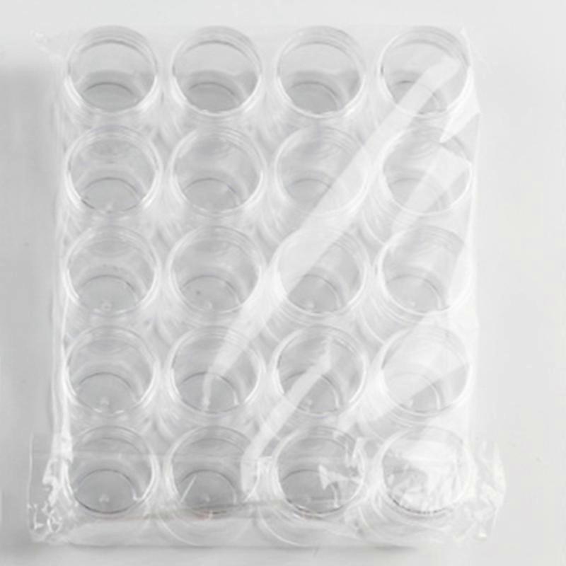 Cosmetic Refillable Jar Lip Clear Sample Arts Tin Container Bottles Plastic Transparent Pot Cream Balm Portable Empty Mini Small