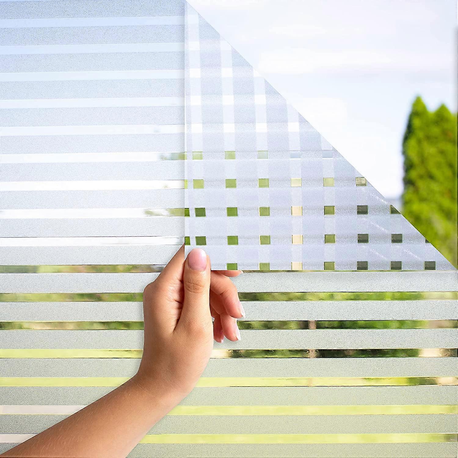 Scratch Privacy Window Film [60x200cm] with E-Book and Tips - Static Cling Blackout Window Film - Frosted Window Privacy Screen - Opaque Self-Adhesive