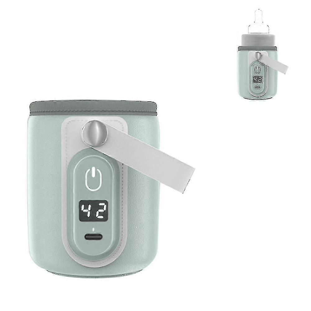 Usb kannettava pullonlämmitin, nopea lataus ja tarkka lämmitys, vihreä