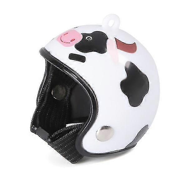Cow Pattern Chicken Helmet Pet Protective Gear