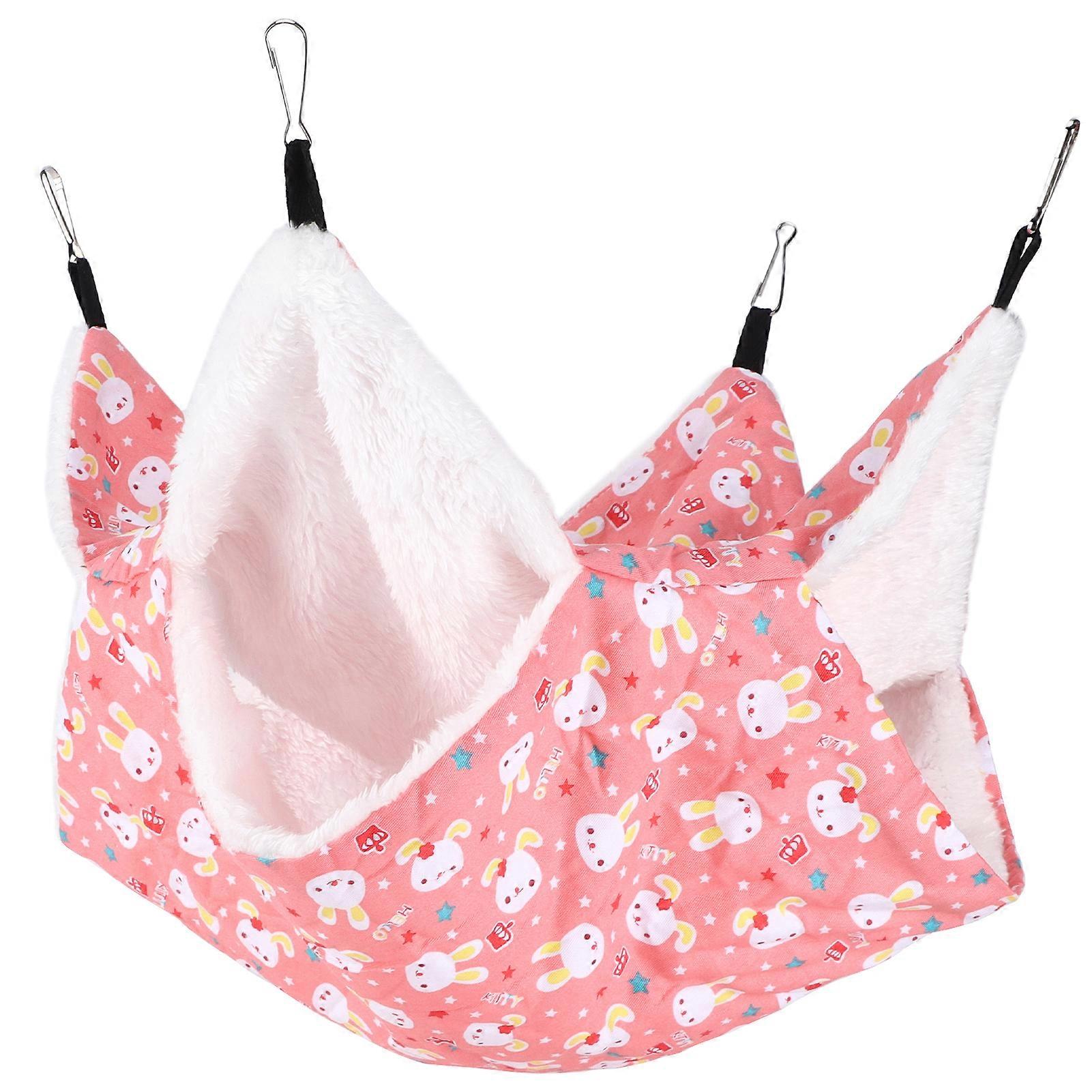 Warm Cotton Plush Double-layer Pet Hammock with Air Permeability for Small Pets