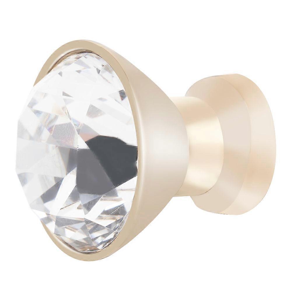 4Pcs 30mm Crystal Cabinet Dresser Knobs Single Hole Cupboard Drawer Knobs Pull Handles(Gold)