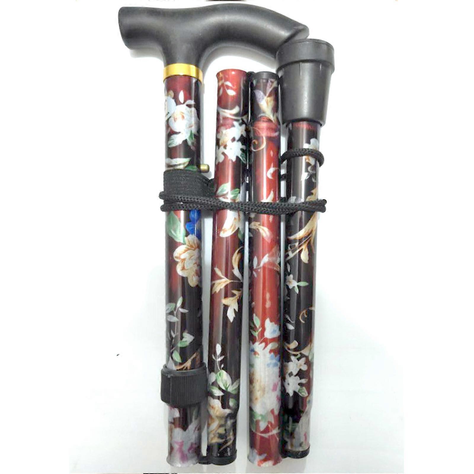 Walking Stick - Adjustable and Foldable - Lightweight - Comfortable Grip - Durable Walking Aid Mobility Aid - Collapsible Walking Stick