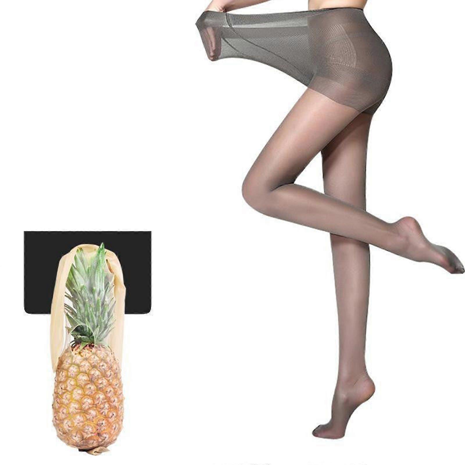 Women's Sexy Transparent Silk Stockings, Women's Sheer High Waist Tights, Anti-detachment Leggings with Support and Reinforced Toes