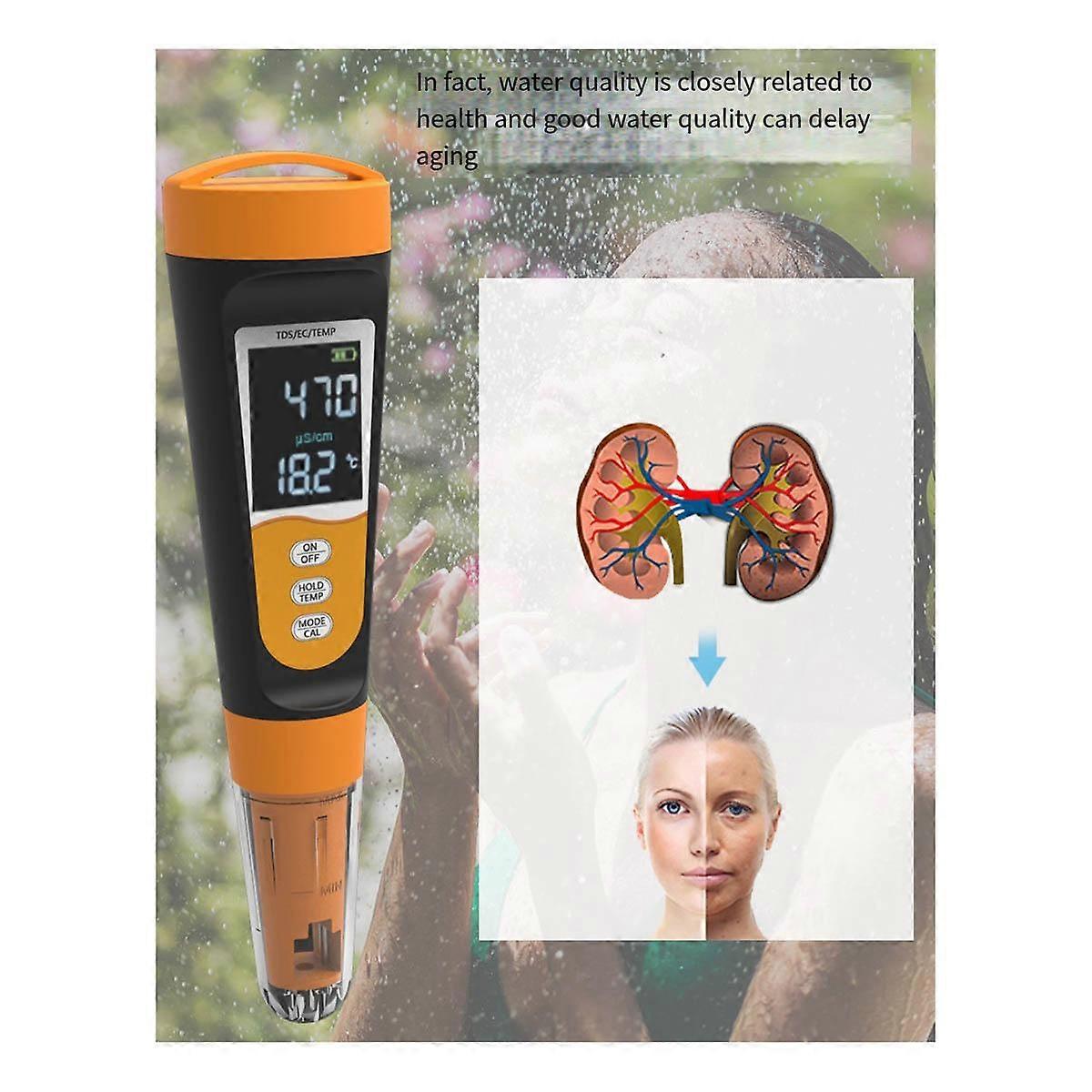 High-Precision Tap Water Testing Instrument Ec Conductivity Water Pen TDS Convenient 3-In-1 Water Q