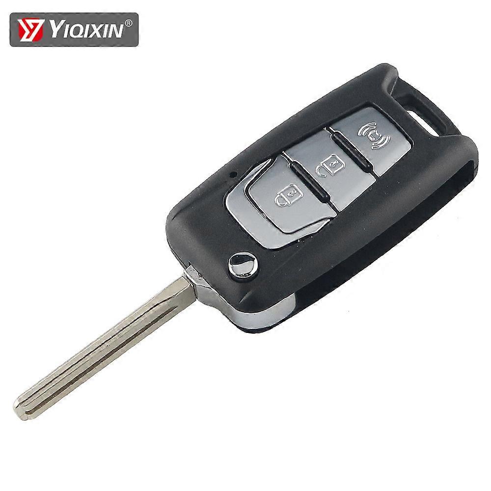3 Button Smart Remote Car Key Shell Cover Case For Ssangyong Korando New Actyon C200 2016 2017 Folding Flip Blade