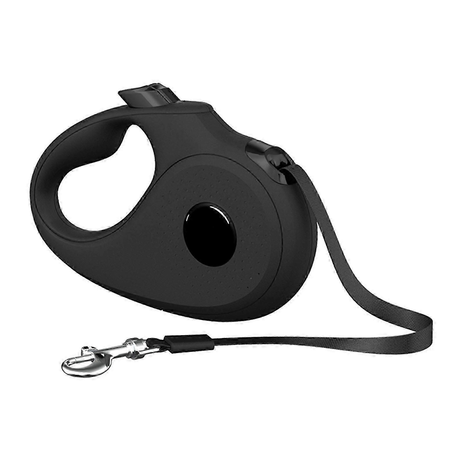 Retractable Dog Leash Tangle Free Extendable Telescopic Walking Leash for Pets Up to 15kg Black S