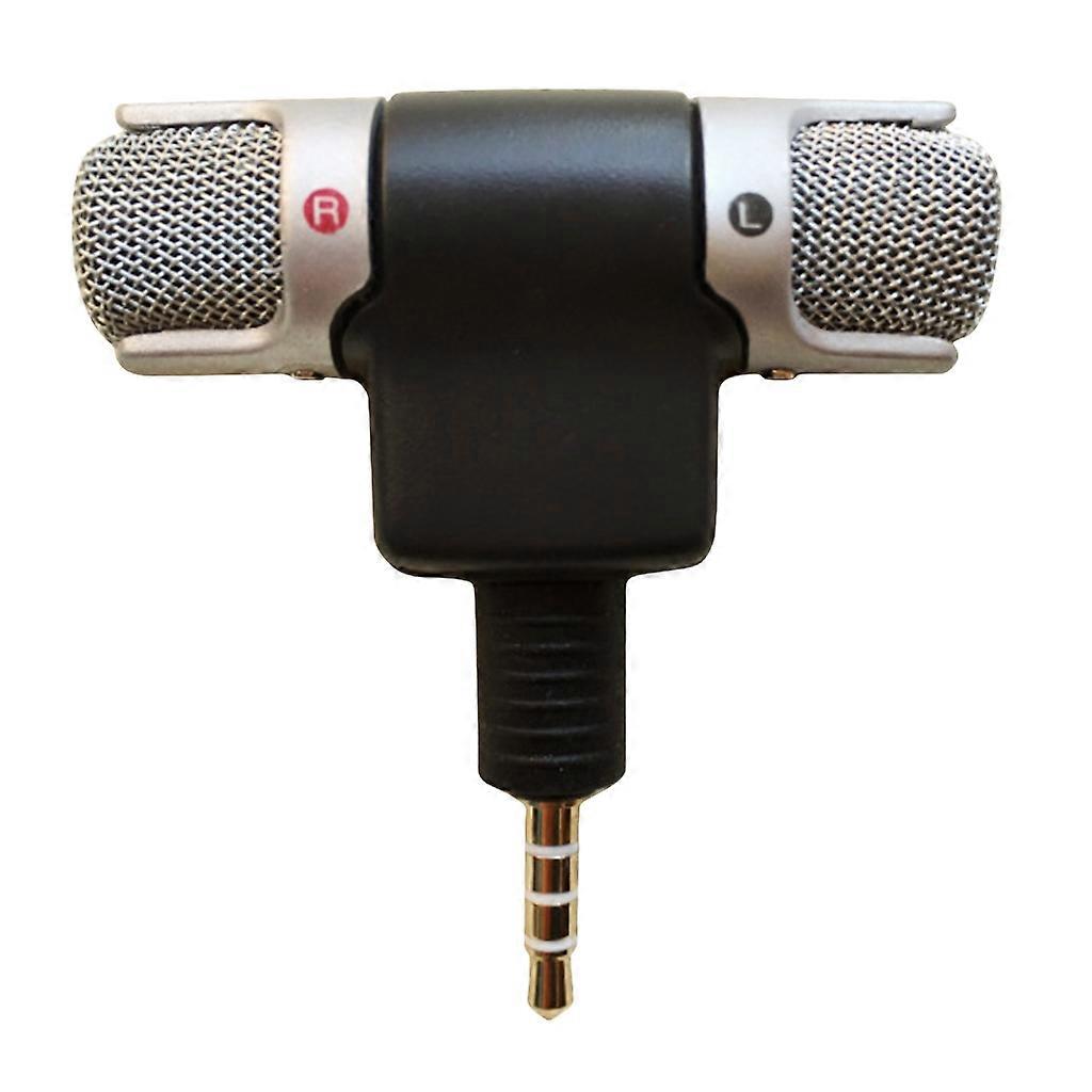 Mini Stereo Microphone Dual Mic 3.5mm Mini Jack Condenser Microphone for PC