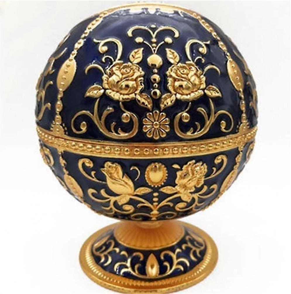 Tall Ashtray With Lid, Fly Shape Windproof Ashtray For Home Office Tearoom Crafts Decoration Ornament (blue+gold1pc)