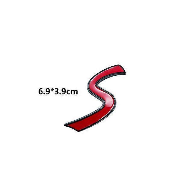 1Pcs 3D Metal S Logo Front Grille Emblem SD Badge Car Rear Tail Bumper Trunk Sticker For Cooper S Logo F55 F56 F60 R55 R56 R60