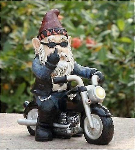 Gartenzwerg, 3D-Zwerge, Polyresin-Gartenzwergstatue mit Mittelfinger