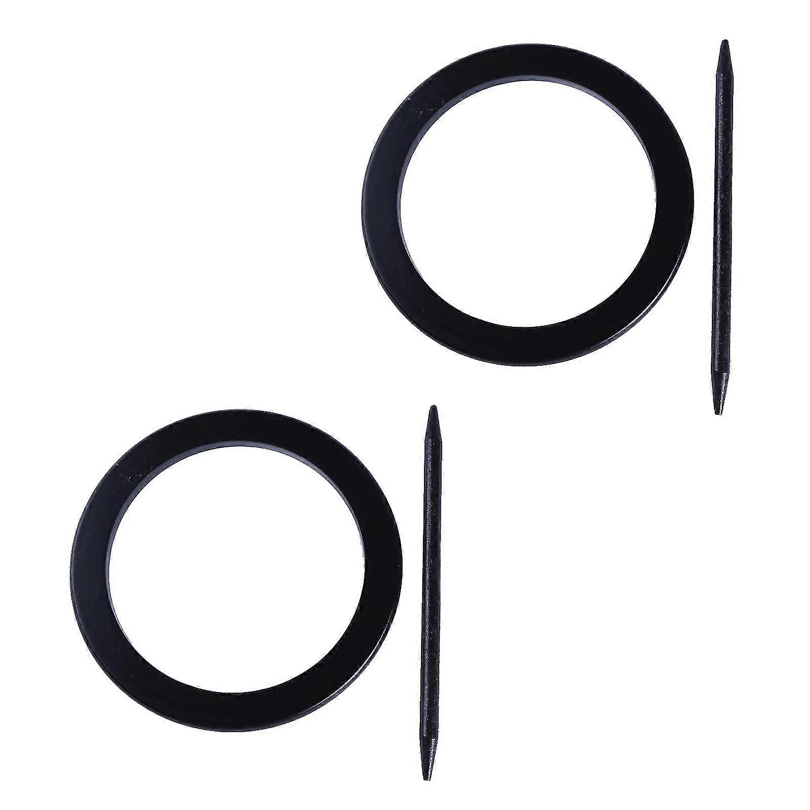 2pcs Classical Elegance Curtain Tiebacks Round Barrette Wood Ring Reusable