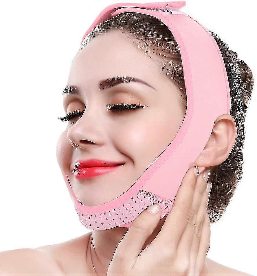 חגורת הרזיה לפנים תחבושות כפולות סנטר מפחיתן פנים חגורות פנים V קו הרמת רצועת סנטר לנשים גברים