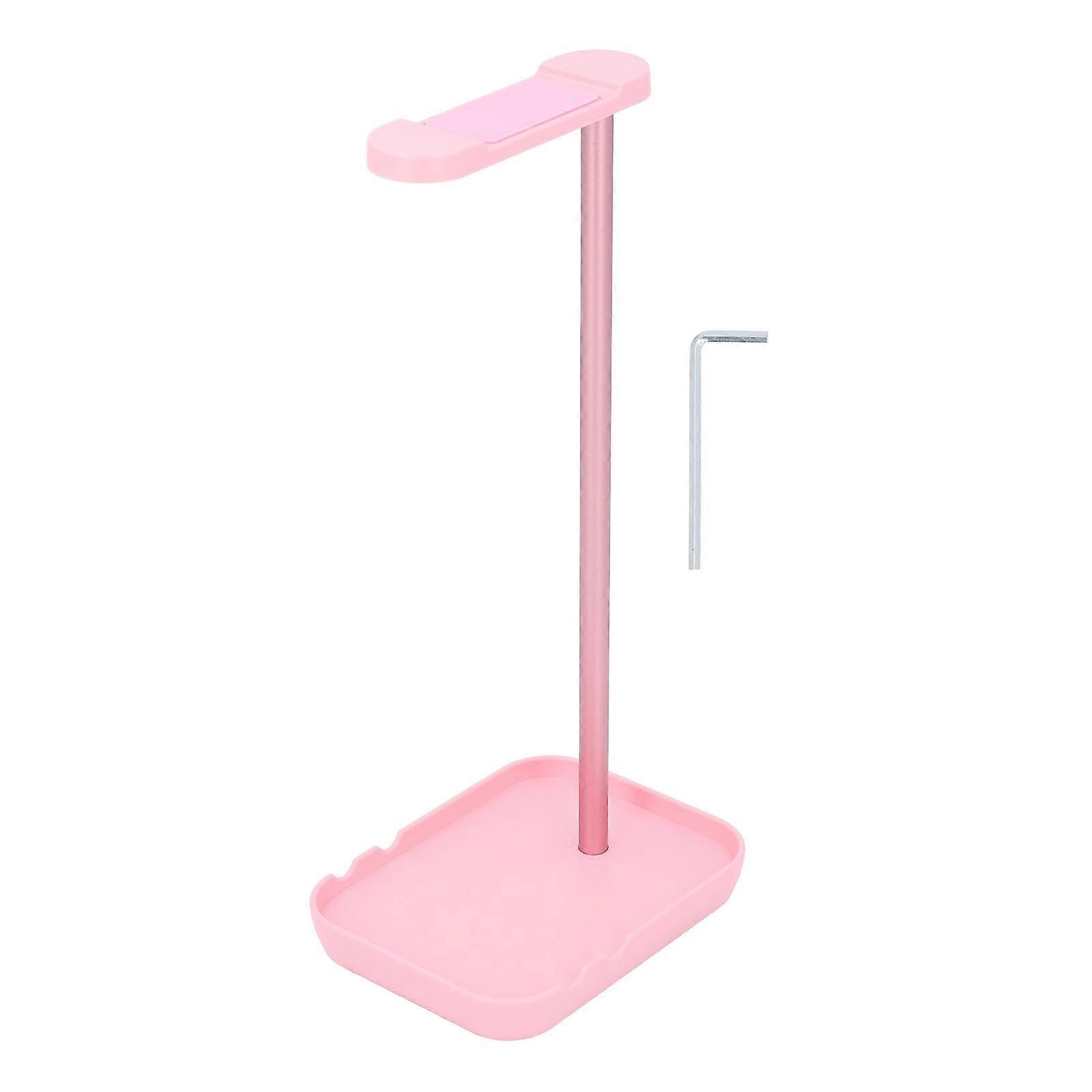 Headphone Stand Non Slip Bottom Gaming Headset Holder Hanger Mount for All Sizes Bedroom Office Recording Studio Light Red