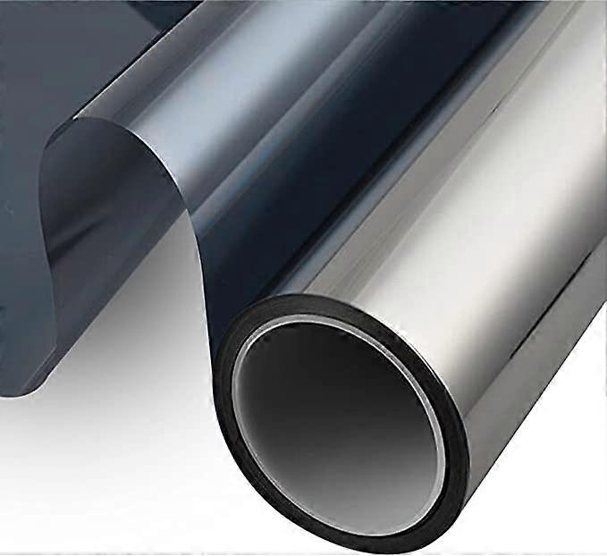 One Way Privacy Window Film,Reusable Sun Blocking Heat Control Anti UV Reflective Film Static Cling Window Tint Stickers for Home and Office,Black-Sil